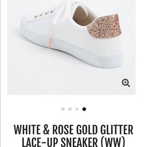 Torrid- rose gold glitter white sneaker- 12W